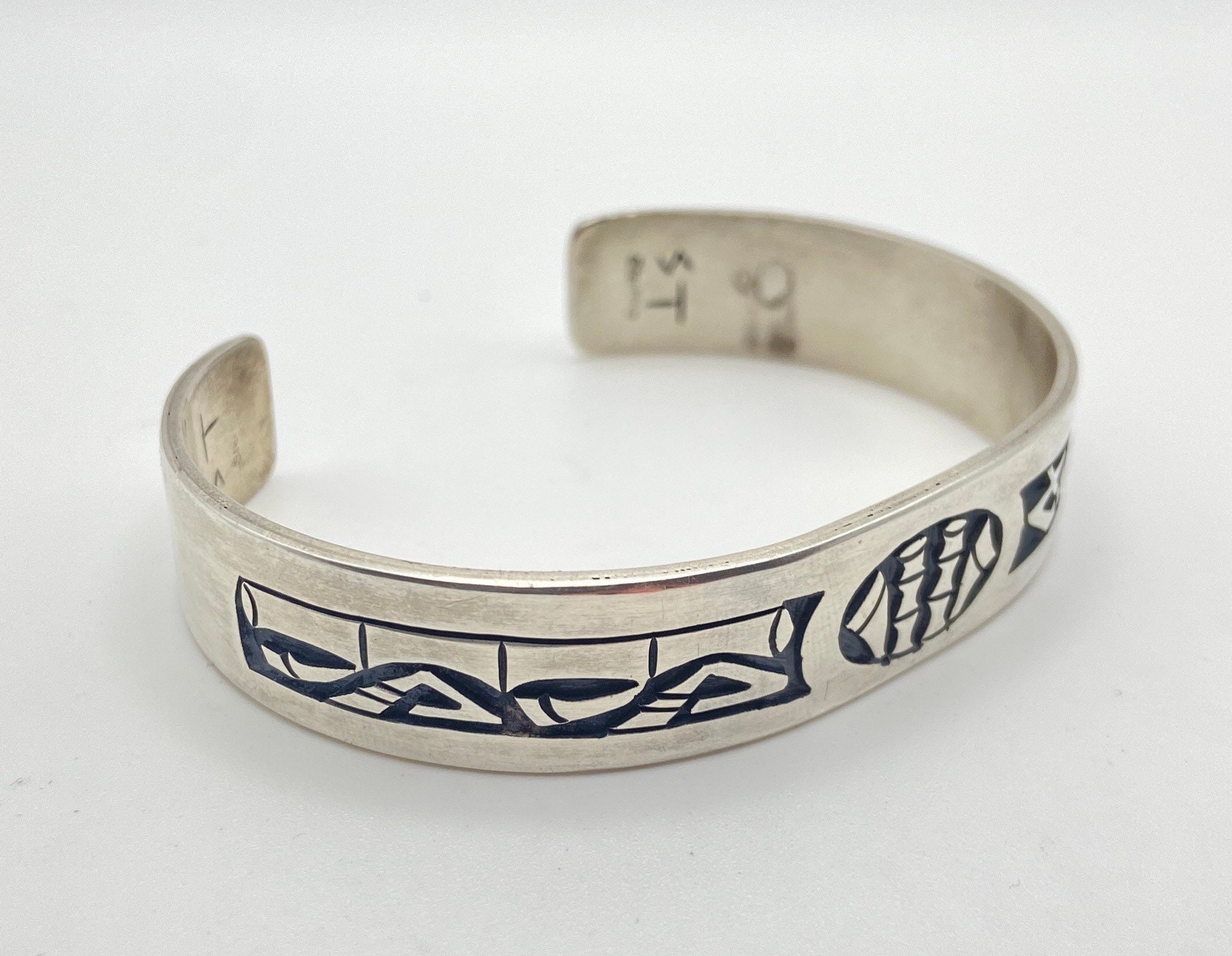 Stewart Tewawina Hopi Overlay Sterling Silver Cuff Bracelet Stewart Tewawina Hopi Overlay Sterling Silver Cuff Bracelet