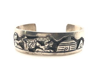 NAVAJO Tom and Sylvia Kee 12KG シルバーバングル NAVAJO Tom and