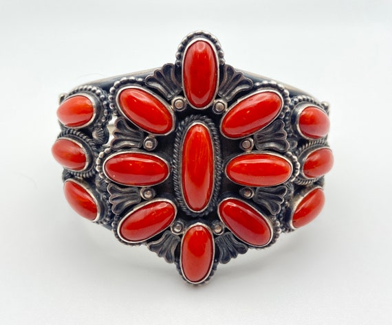 Important Vintage Native American Navajo Tommy Jackson Sterlingn Silver Rug Bracelet Important Vintage Native American Navajo Tommy Jackson Sterlingn Silver Rug Bracelet