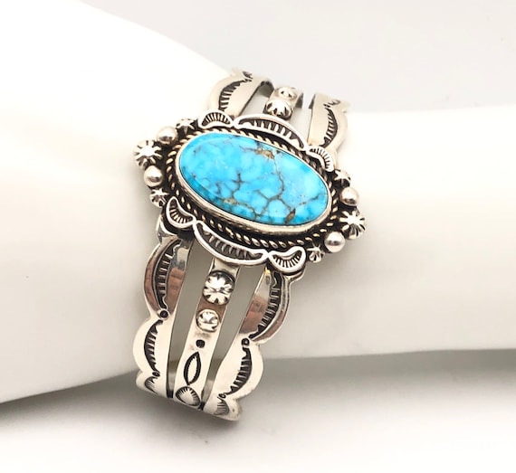 Important Ben Begaye Navajo '4 Directions' Turquoise Native American Jewelry Silver Earrings Important Ben Begaye Navajo '4 Directions' Turquoise Native American Jewelry Silver Earrings
