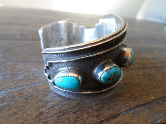 Delbert Arviso Dine' Bracelet, Navajo Tufa Cast Sterl… - Gem
