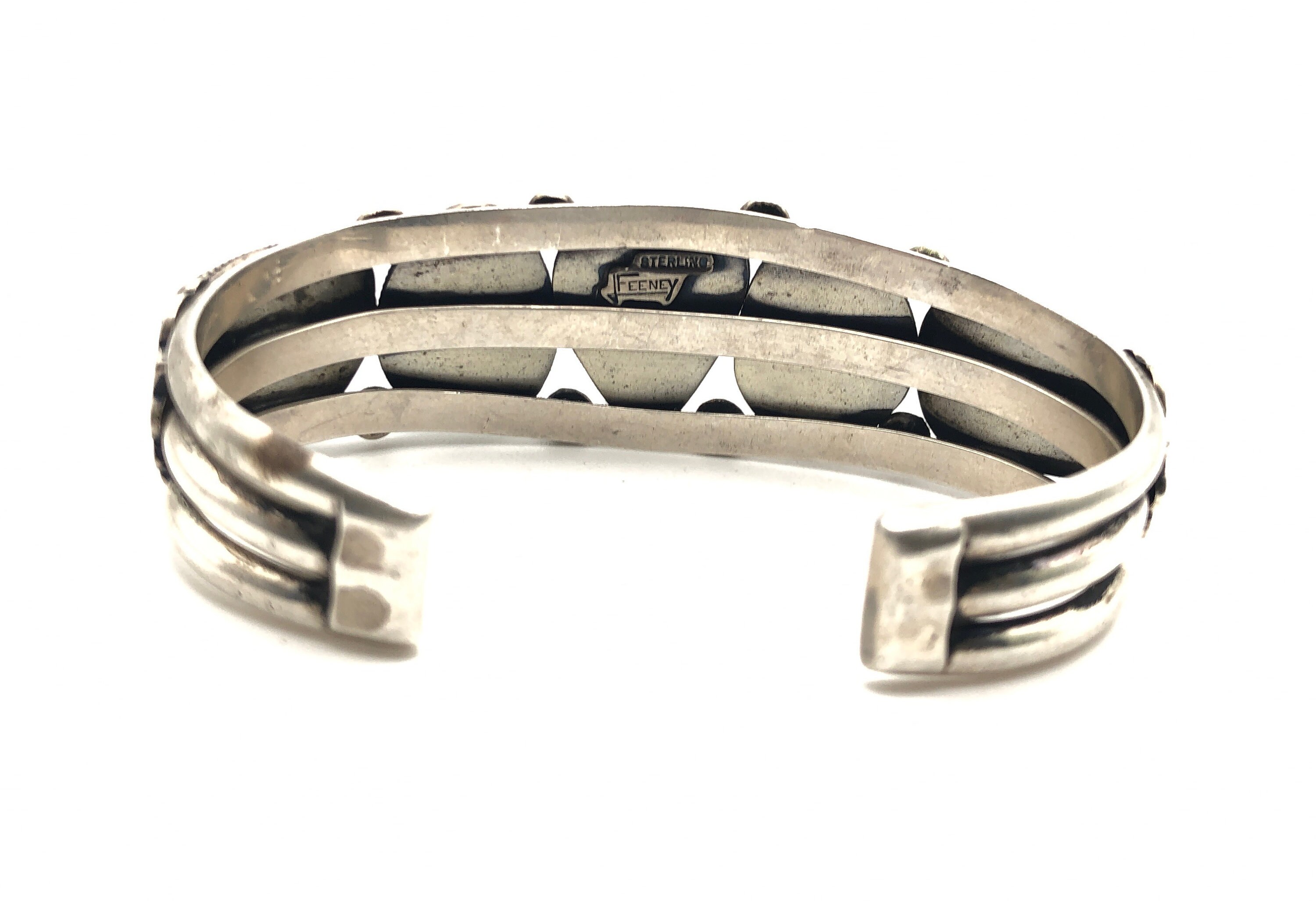 Leo Feeney Turquoise Row and Sterling Silver Cuff Bracelet - Etsy