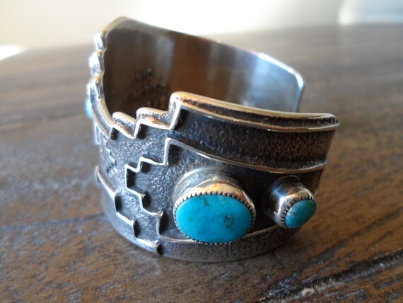 Delbert Arviso Dine' Bracelet, Navajo Tufa Cast Sterl… - Gem