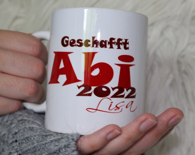 Gift for the ABITUR 2022 Cup personalized Name Abigeschenk