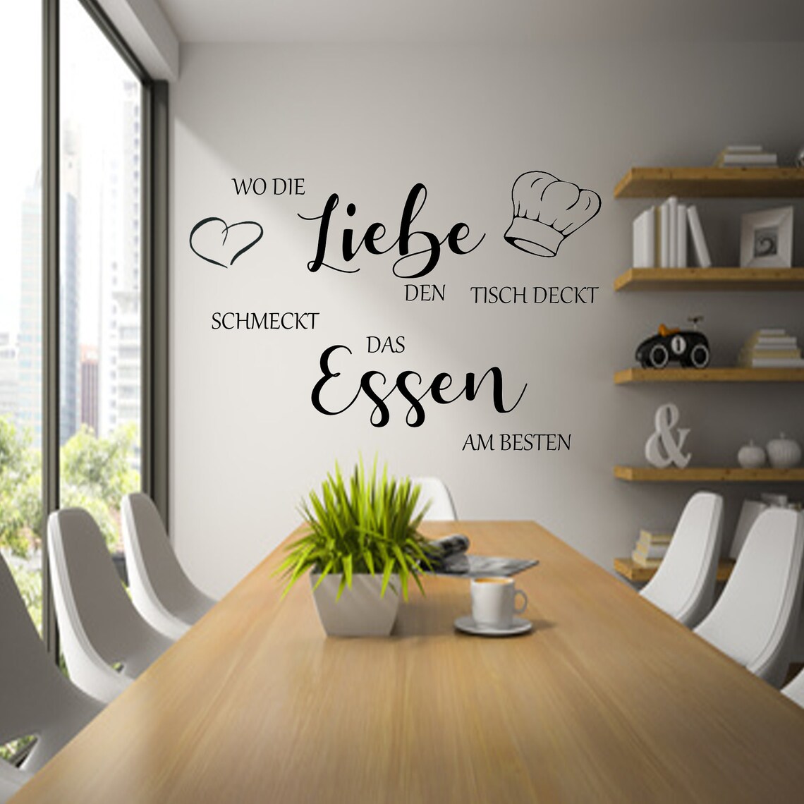 Calcomanía de pared Donde el amor cubre la cocina de la mesa | Etsy
