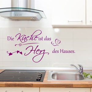 Küchensprüche Wandtattoo Die Küche ist das Herz des Hauses