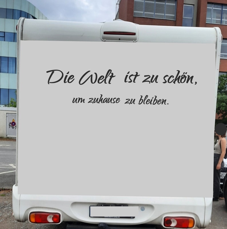 Wohnmobil Aufkleber Die Welt ist zu schön um zuhause zu Etsy.de