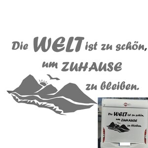 Wohnmobil Aufkleber Die WELT ist zu schön um ZUHAUSE zu Etsy.de