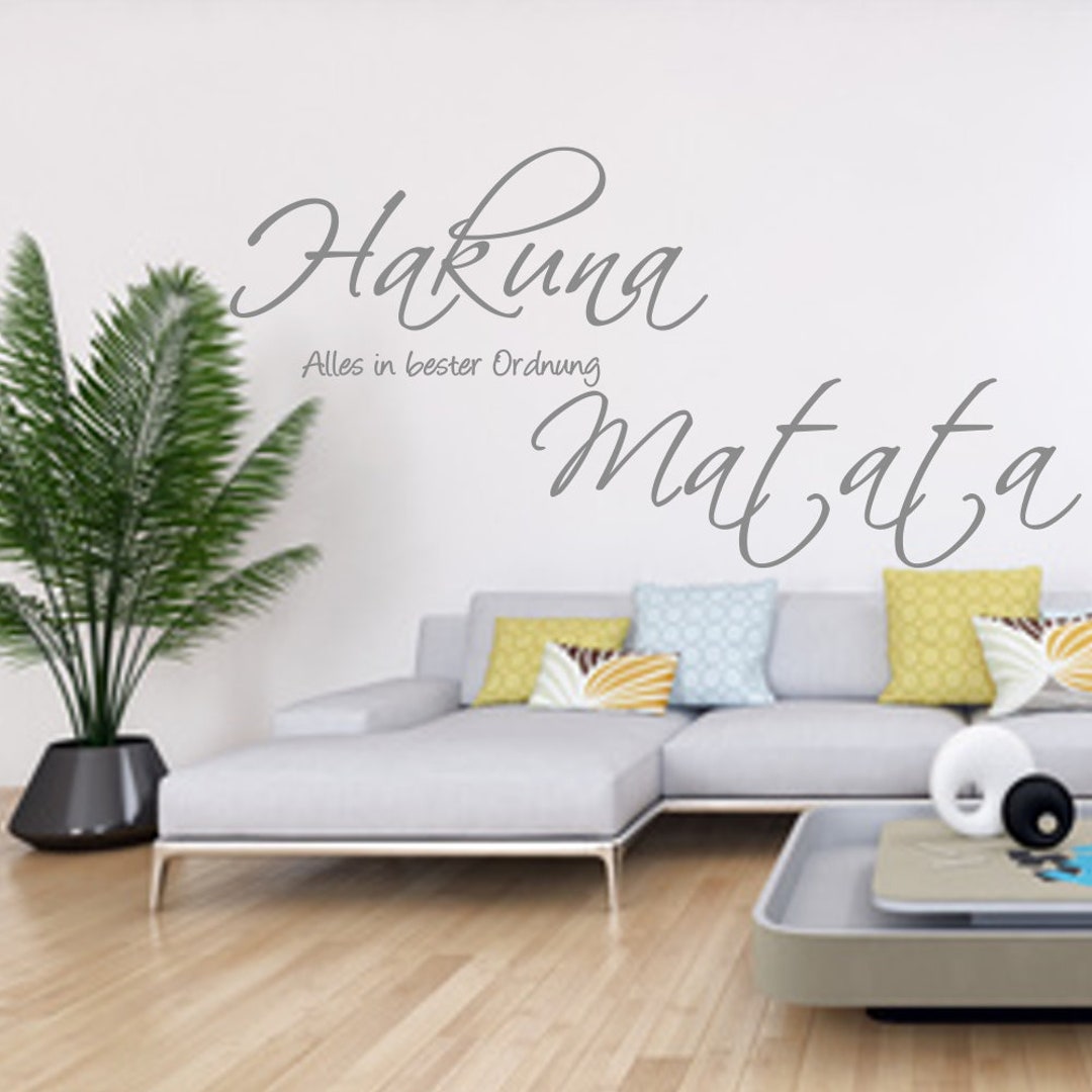 Wandtattoo Hakuna Matata Spruch Wandaufkleber Etsy.de