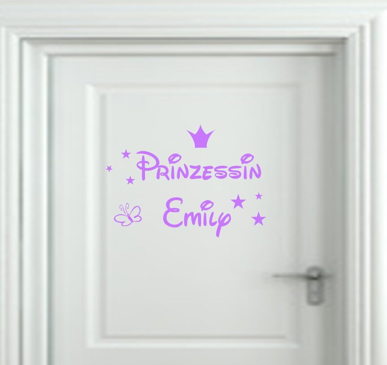 Wandtattoo Kinderzimmer Tür Wandtattoo Kinderzimmer Tür Aufkleber mit Namen Prinzessin