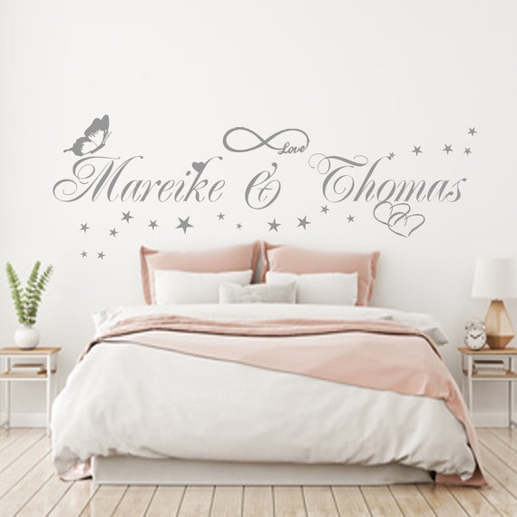 Wall Decal Infinity Two Names as Desired Heart Wall Decal 