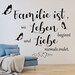 Wandtattoo AA492 FAMILIE ist wo Leben beginnt Spruch Etsy.de