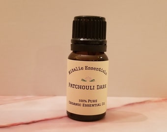 Aceite Esencial Orgánico Oscuro de Pachulí - 100% Puro