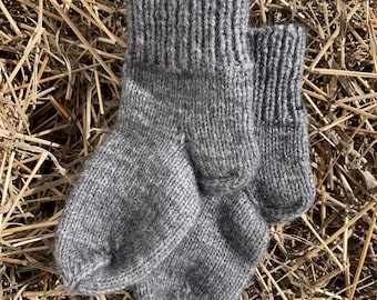 Handmade baby toddler socks angora fur. Warm and soft, durable handmade gift