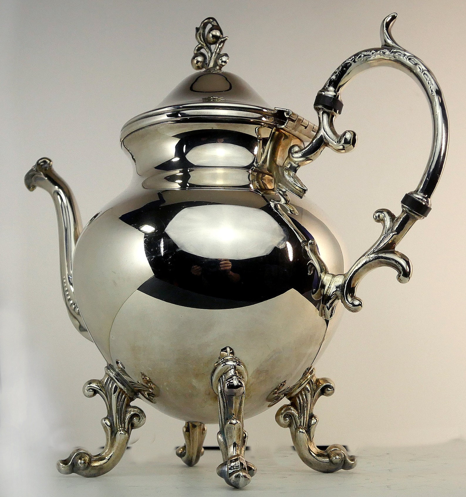 Vintage Antique Silver Plate Teapot Birmingham Silver Company Etsy