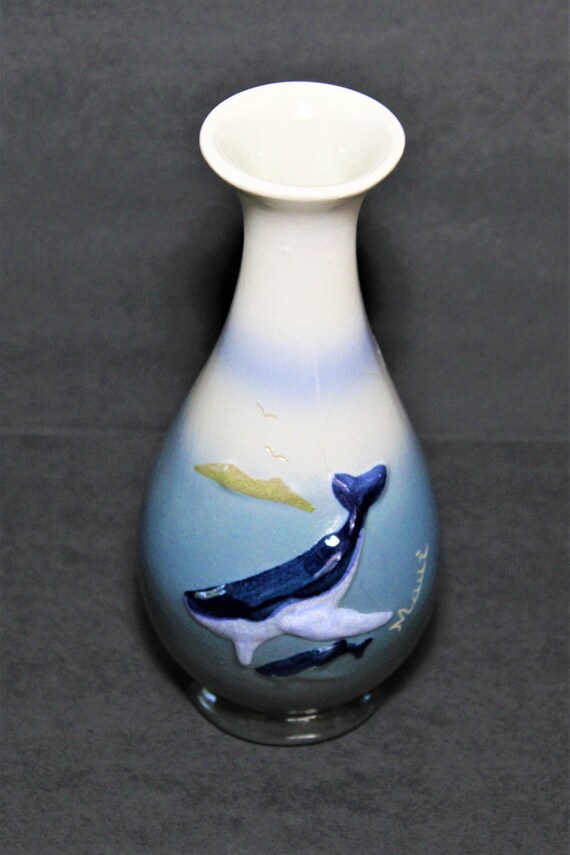 Vintage Hawaii Art Ceramic Hand Crafted Signed Maui Vase Etsy