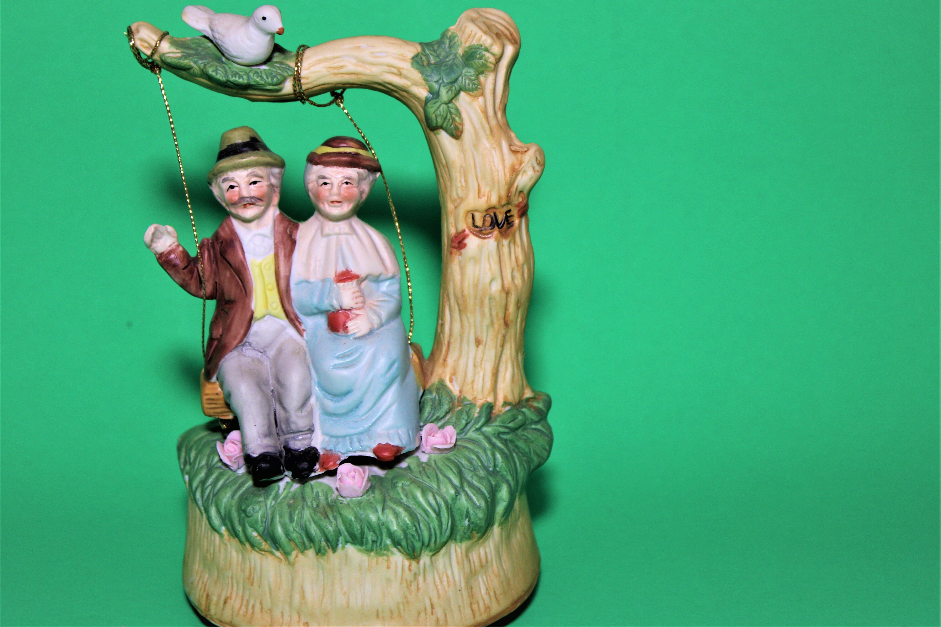 Vintage Porcelain Rotating Musical Figurine MSR Imports Etsy Singapore