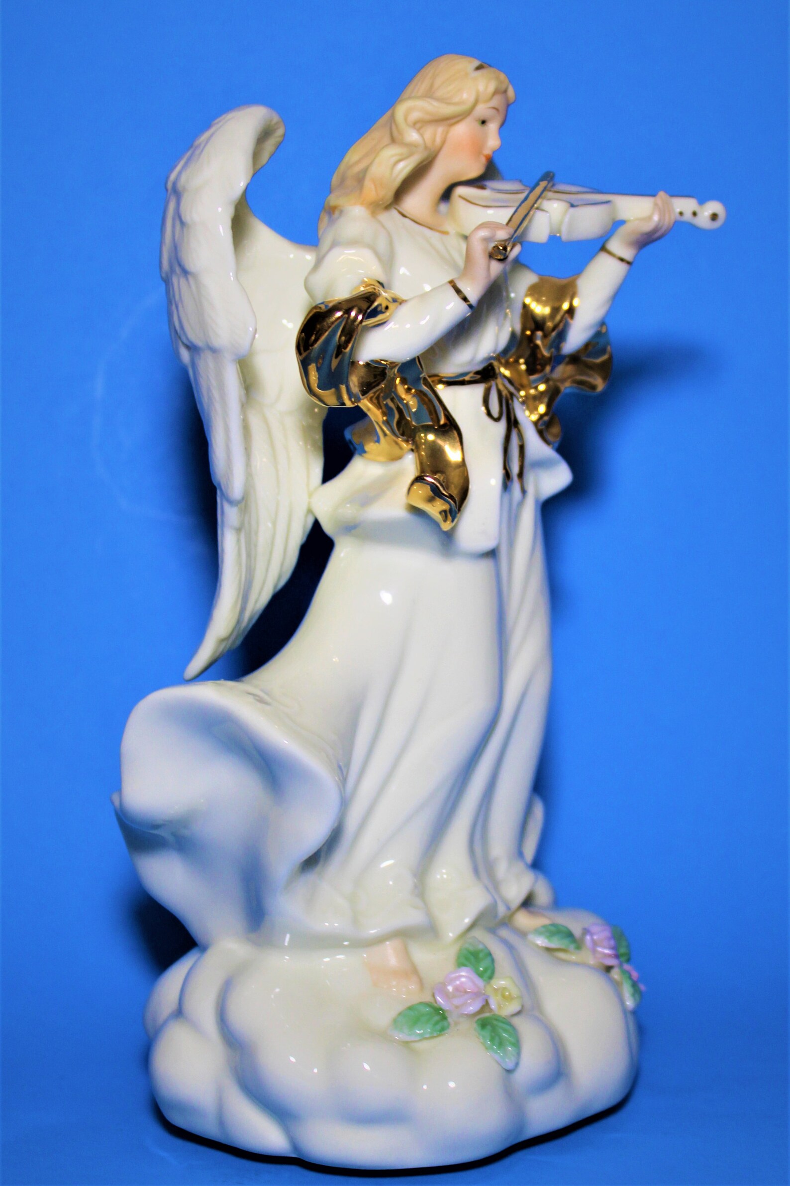 Vintage Sankyo Porcelain Angel Musical Box the Herald Angels Sing Etsy
