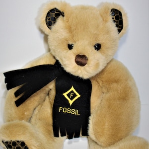 Vintage Authentic Fossil Teddy Bear Plush Stuffed Toy