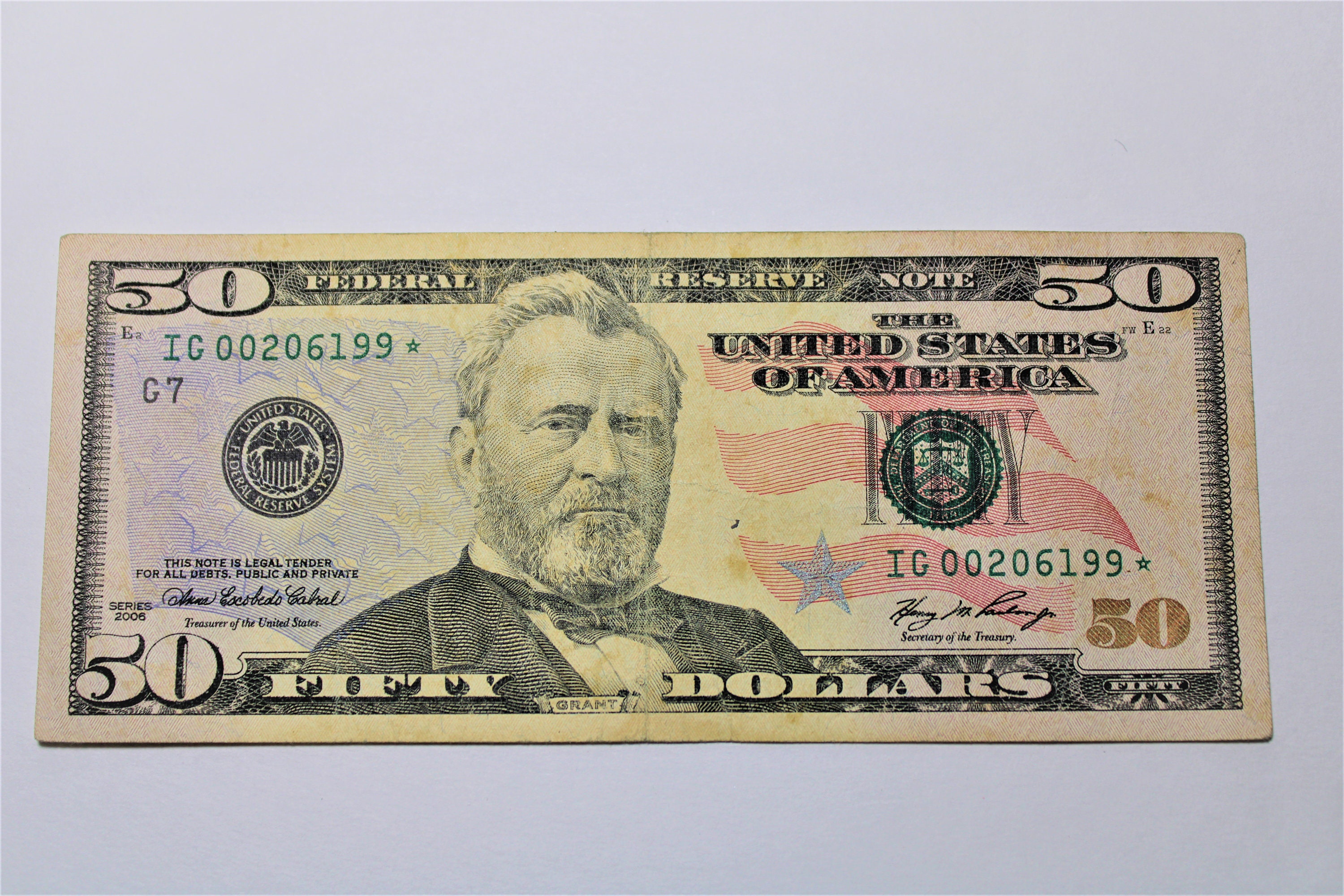 Star Note 50 Dollar Bill 2006 Etsy