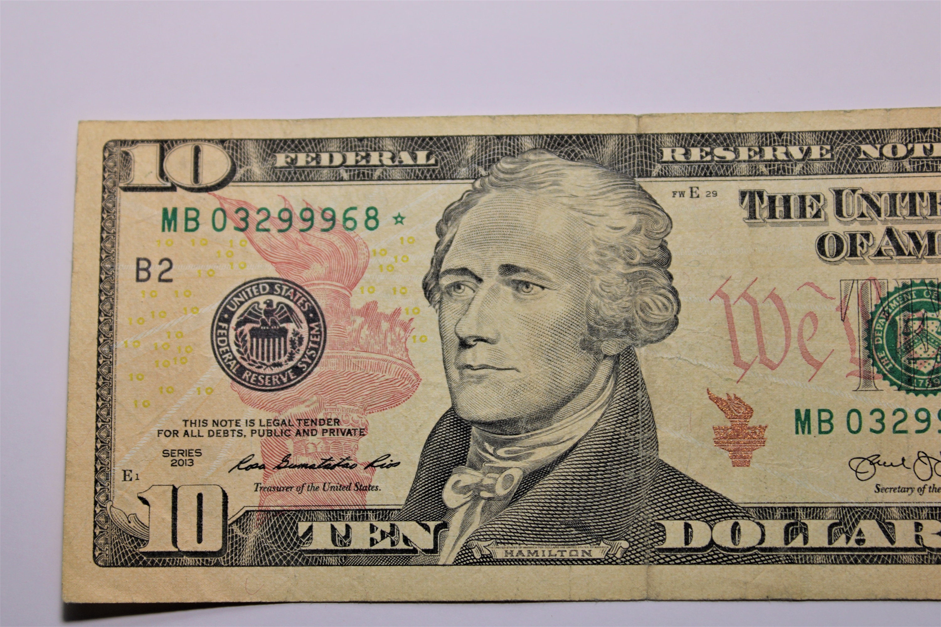 1990 Dollar10 Dollar Bill Value