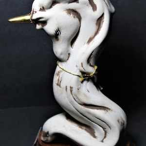 Por Cer Art Ceramic Unicorn Figurine Vintage Hand Made
