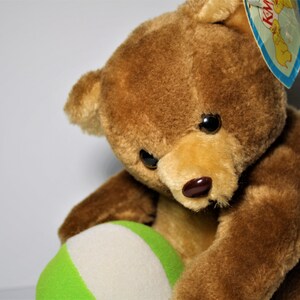 Vintage K And M International Teddy Bear With Ball Plush Stuffed Toy