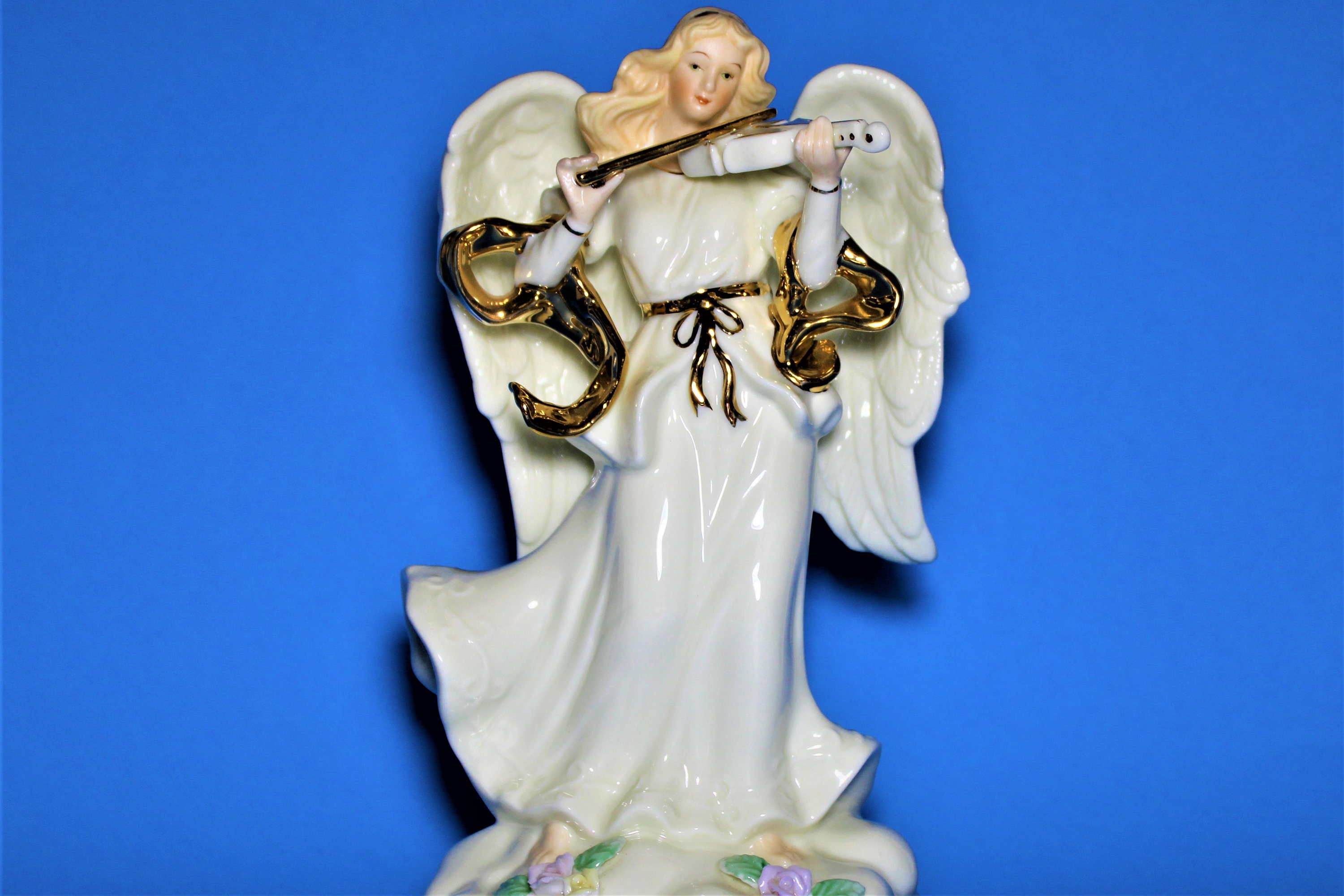 Vintage Sankyo Porcelain Angel Musical Box the Herald Angels Sing Etsy