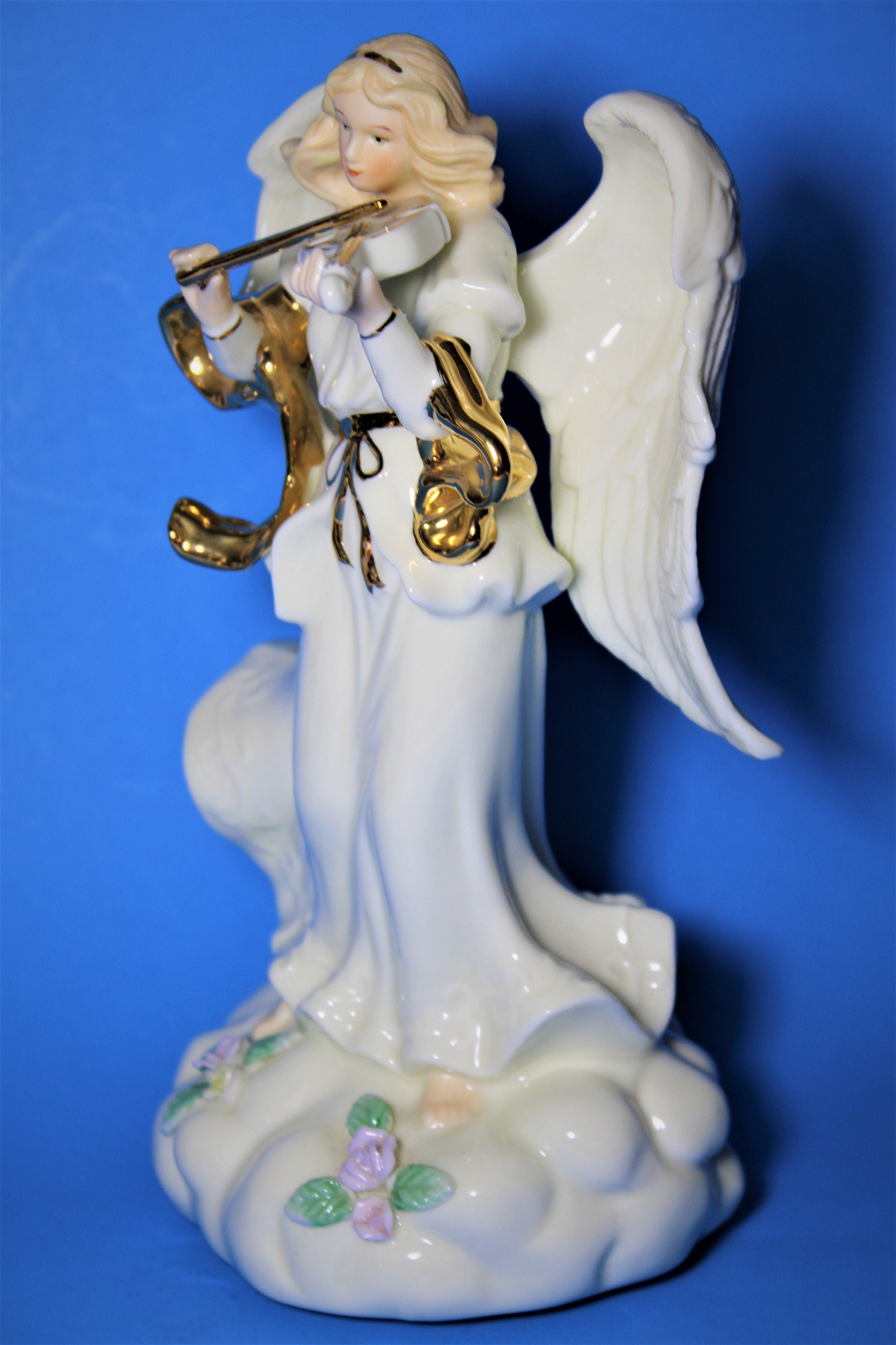 Vintage Sankyo Porcelain Angel Musical Box the Herald Angels Sing Etsy