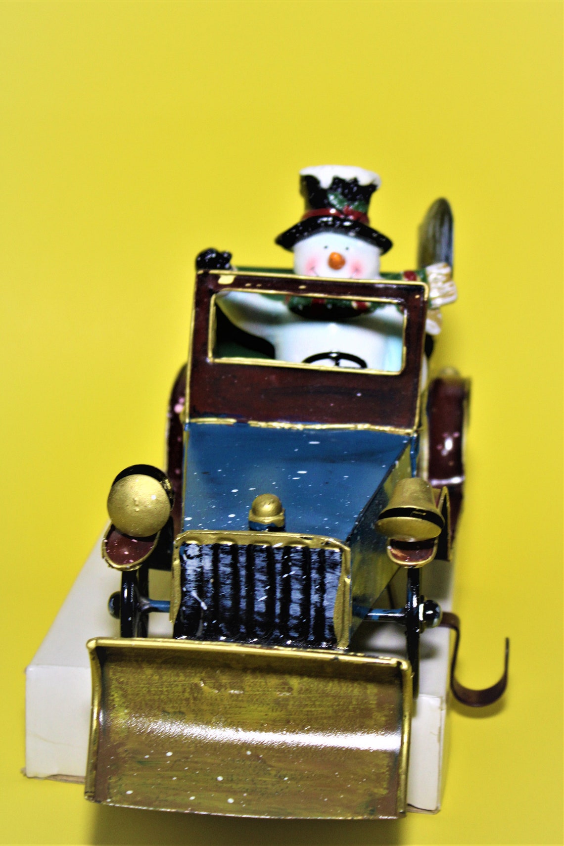 Vintage handmade metal snow man in snow removal truck with  etsy Vintage handmade metal snow man in snow removal truck with  etsy