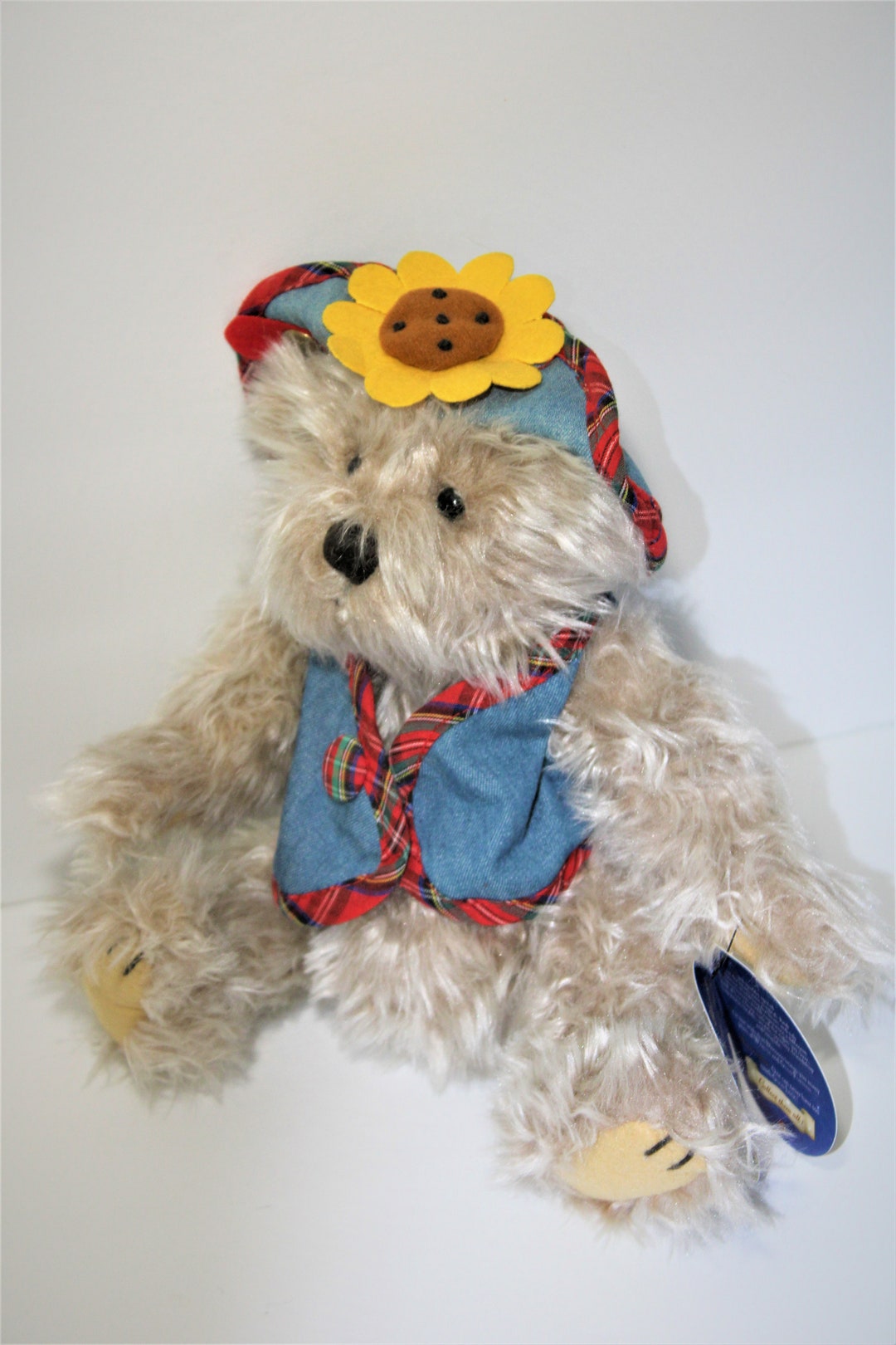 Vintage Brass Button Bear Blossom the Bear of Wealth Collectibles Plush Stuffed Toy Etsy