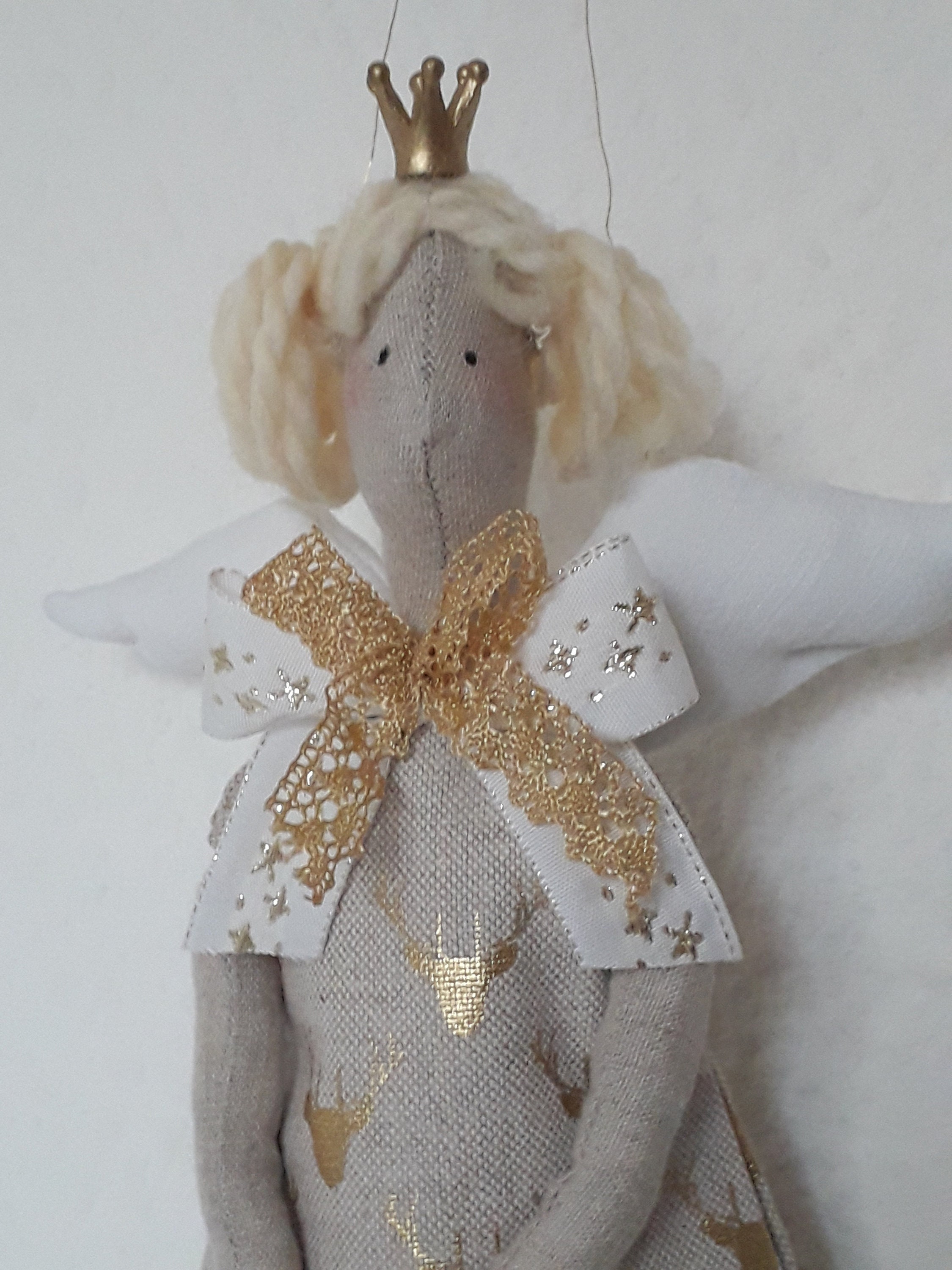 Ange de Noël Inspiration Tilda avec Son Grelot