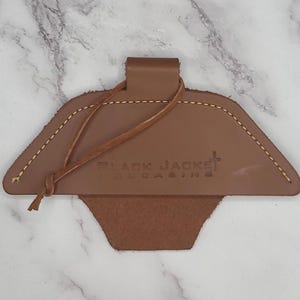 Soporte para asa de sartén de hierro fundido / Soporte de cuero para asa caliente / Soporte de cuero para ollas / Regalos de cuero para hombres / Regalos hechos a mano