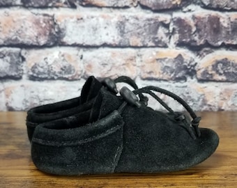 Mini Scout Suede Moccasins for Kids | Toddler through Child Shoe Sizes | Handmade Youth Leather Shoes for Grounding, Earthing, Reenactment