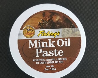 Fiebings's Mink Oil Paste, 6 oz. | Leather Care | Preserve | Condition | Waterproof | Clean