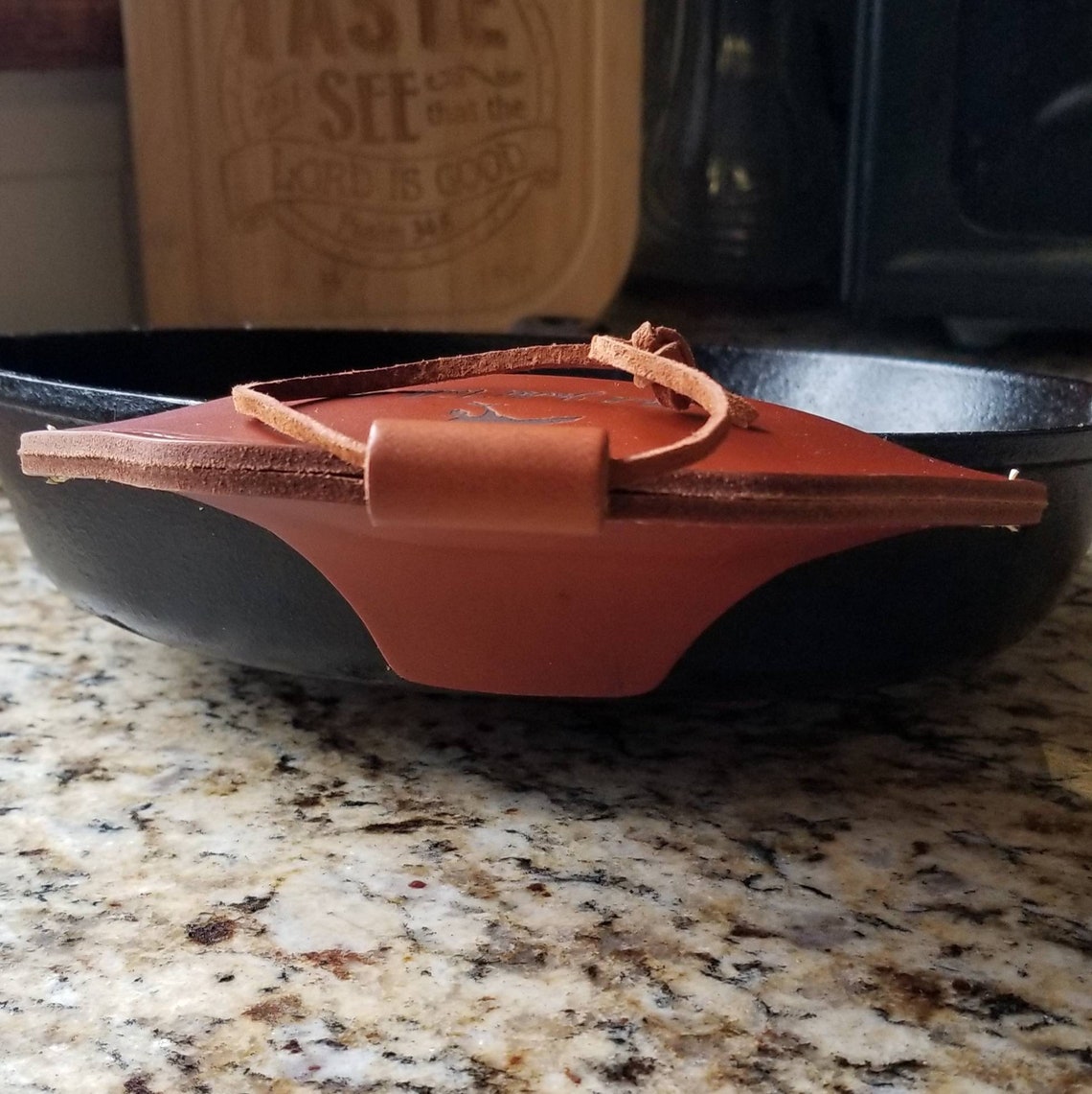 Cast Iron Skillet Assist Handle Holder Leather Hot Handle Etsy