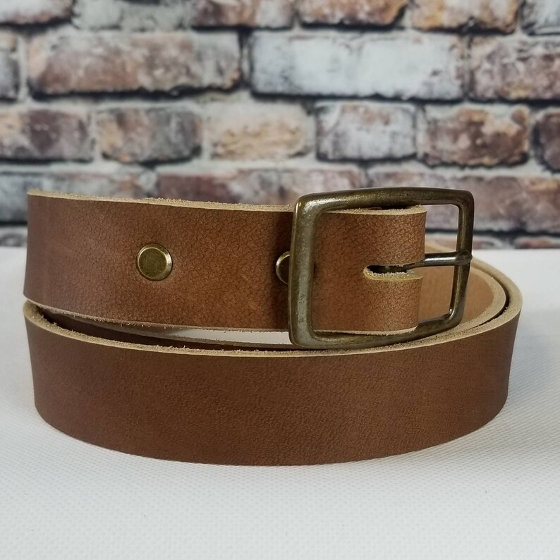 Handmade Everyday Leather Belt for Men and Women Genuine - Etsy
