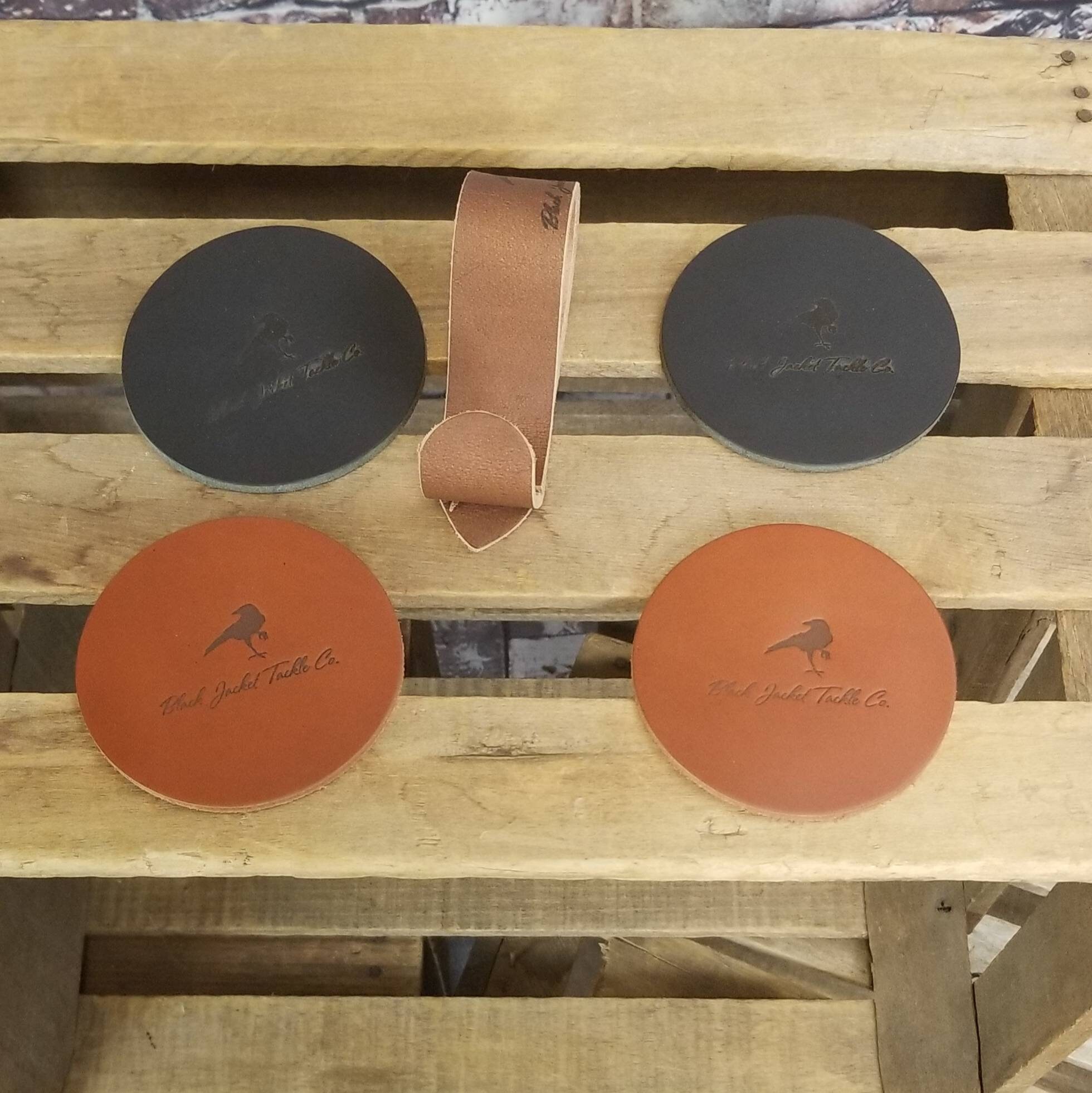 Leather Coaster Set Everyday Coasters Handmade Coaster Set Etsy