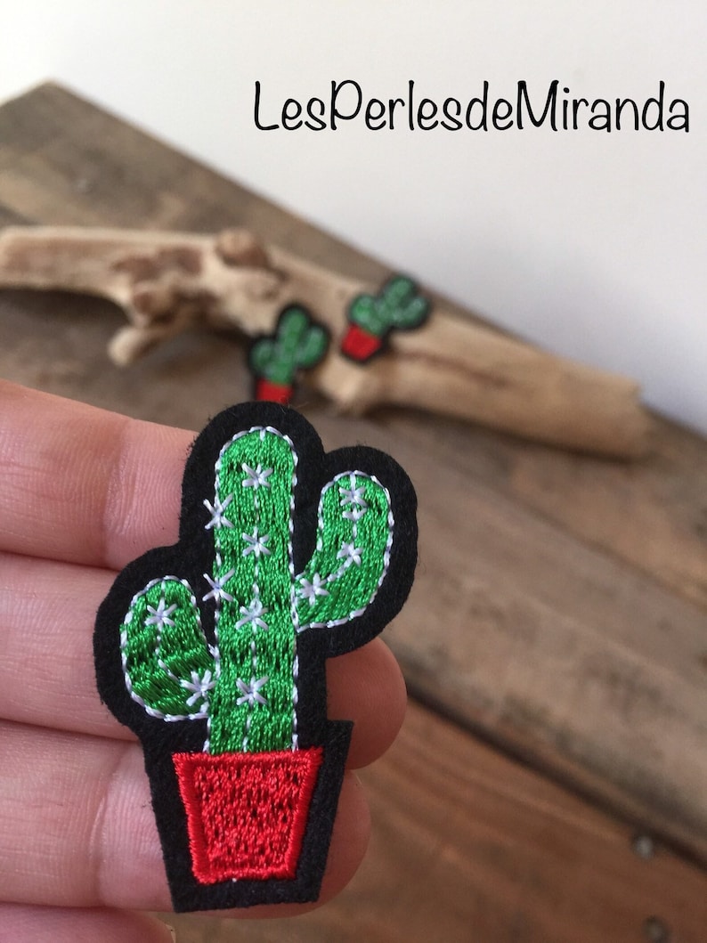 Cactus patch to sew or iron-on, tropical patch image 1