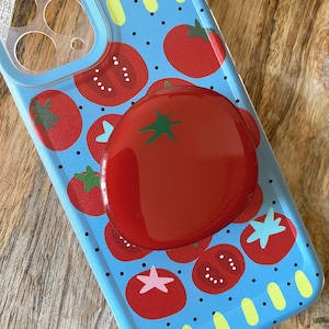Support de téléphone tomate, Popsocket culinaire,Popsocket végétaux , poignée de téléphone pomodoro