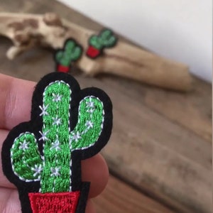 Cactus patch to sew or iron-on, tropical patch image 3