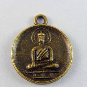 Breloque pendentif bouddha bronze antique, création de bijoux , zen,necklace bouddha image 4