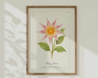 シャルル・デサリーヌ・ドルビニー作ダリアプリントポスター、美的壁