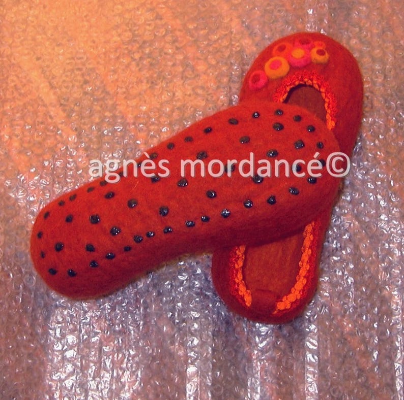 Nonslip slippers pure Merino Wool felted sales T 40 Etsy