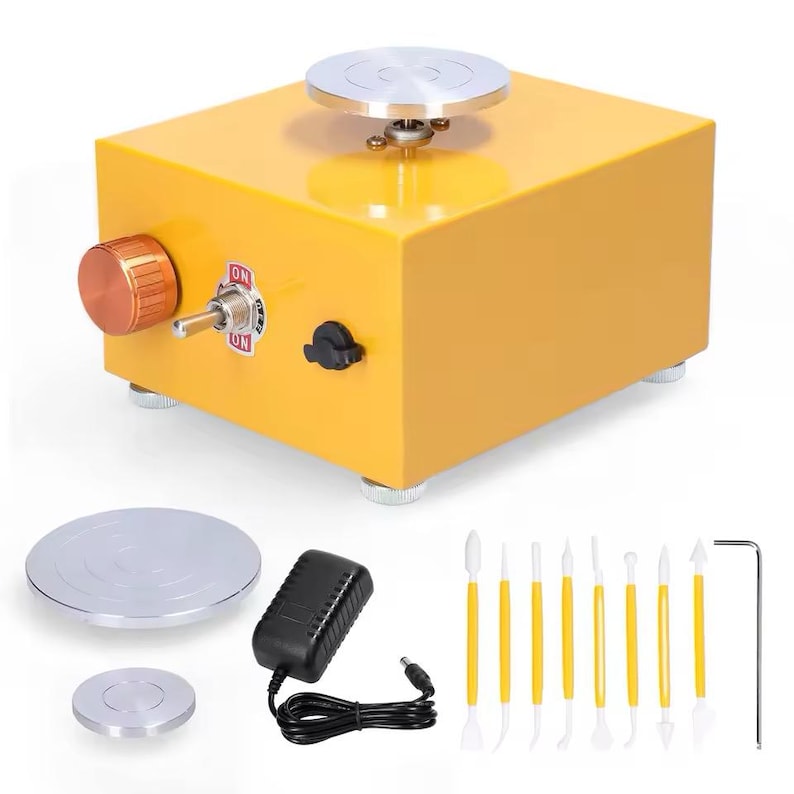 Pottery Mini Wheel Machine Electric Clay Art Craft for Clay Forming ...