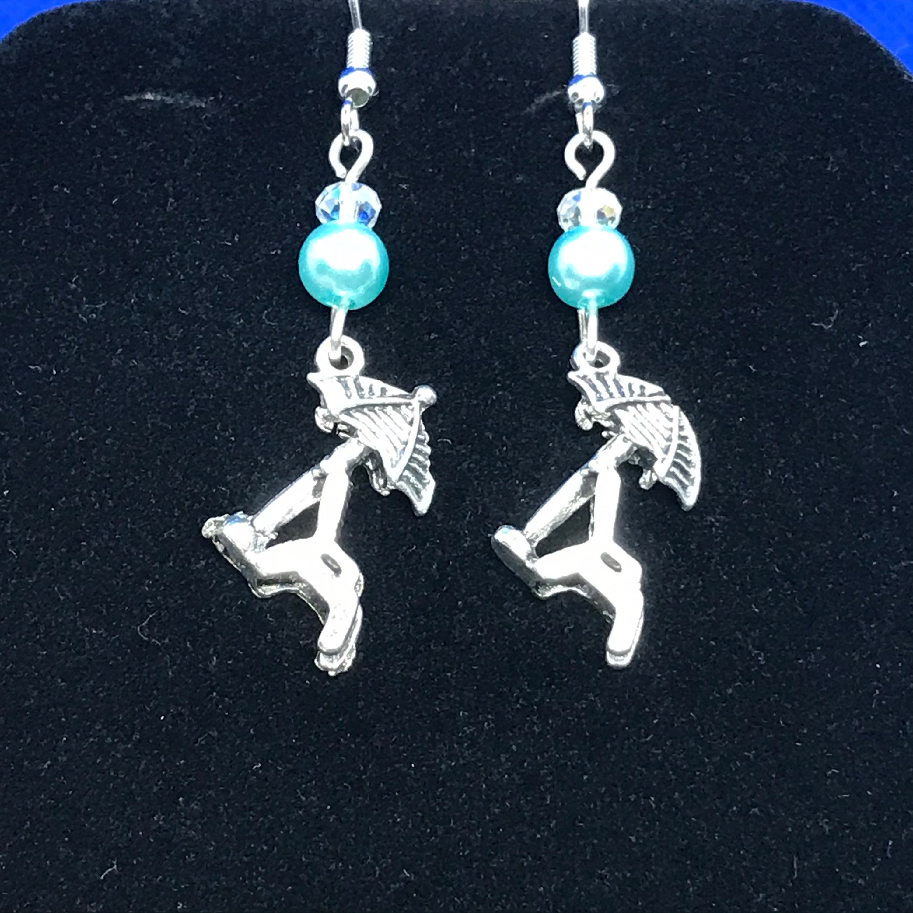 Beach Earrings Beach Umbrella Earrings Dangle Earrings Etsy