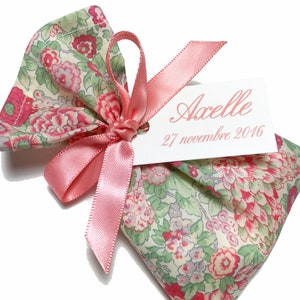 Set di 5 sacchetti di caramelle personalizzati nella fragola Liberty Elysian
