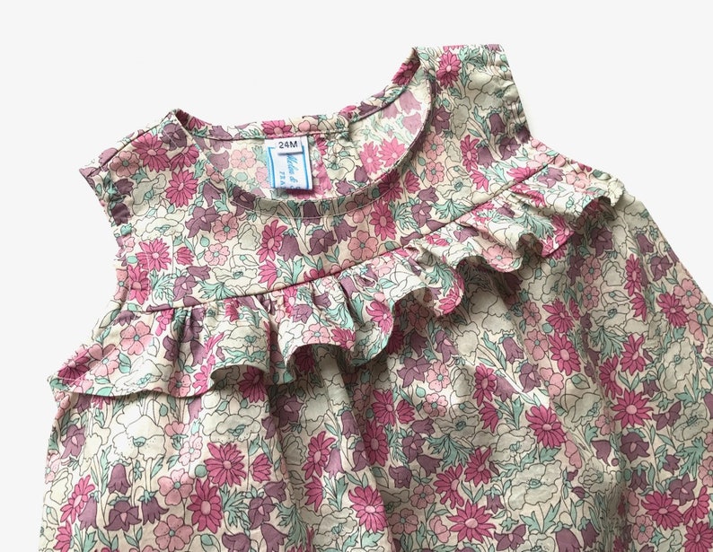 2 ans Robe d'été fille en Liberty Poppy & Daisy, modèle Constance image 1