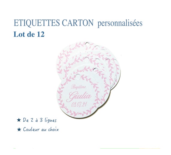 12 Cardboard Labels for Customizing Liberty Dragee Bags Etsy Australia