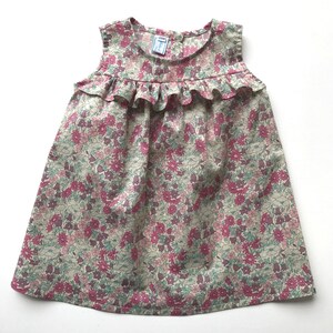 2 ans Robe d'été fille en Liberty Poppy & Daisy, modèle Constance image 2